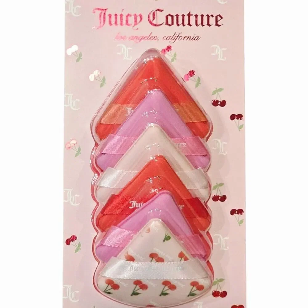 Juicy‎ Couture 6-PK Cherry Print/Solid Makeup Puffs
